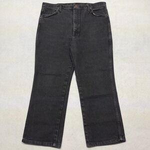 Vintage Wrangler 938BLK Cowboy Cut Jeans Denim Western Faded Black Mens 38x34